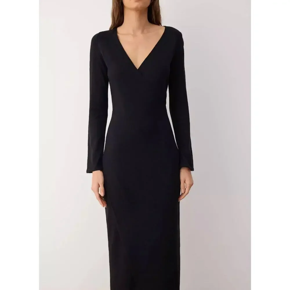 Max Mara Long Sleeve Midi Dress Black - Picture 4 of 11